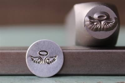 A Supply Guy Design - Fallen Angel Wings Metal Design Stamp - SGCH-136