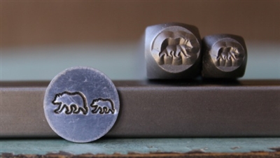 A Supply Guy Design - Mama and Baby Grizzly Bear 2 Pack Metal Design Stamp Set - SGCH-142174