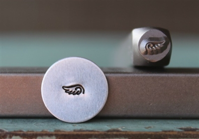 A Supply Guy Design - Small Left Angel Wing Metal Design Stamp - SGCH-150