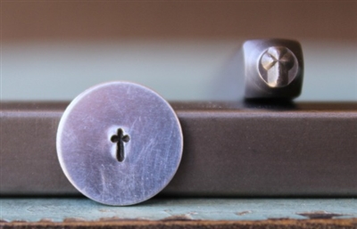 A Supply Guy Design - Mini Simple Religious Cross Metal Design Stamp - SGCH-154