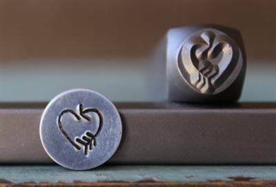 A Supply Guy Design - Arrow Heart Design Metal Design Stamp - SGCH-169