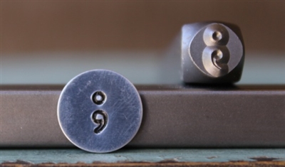 A Supply Guy Design - Semicolon Design Metal Design Stamp - SGCH-171
