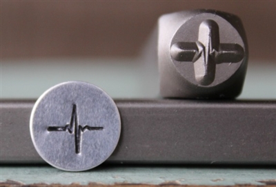 A Supply Guy Design - Heart Rate Metal Design Stamp - SGCH-179