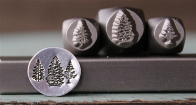 Supply Guy Design - 8mm Pine Tree and (2) 6mm Pine Tree Metal Design 3 Stamp Set - SGCH-197198200