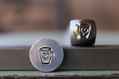 Brand New Supply Guy Design - 6mm Heart Coffee Mug Metal Design Stamp - SGCH-228