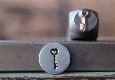Brand New Supply Guy Design - 8mm Key Heart Metal Design Stamp - SGCH-229