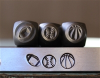 Brand New Supply Guy Design - 5mm and 6mm Football, Baseball & Basketball Sport Metal Design 3 Stamp Set - SGCH-236188245