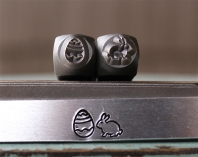 Brand New Supply Guy Design - 6mm Easter Egg and Easter Bunny Rabbit Metal Design 2 Stamp Set - SGCH-251260