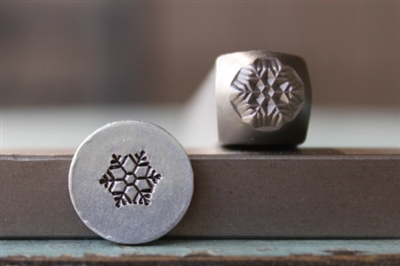 Brand New Supply Guy Design - 6mm Snowflake Metal Design Stamp - SGCH-257