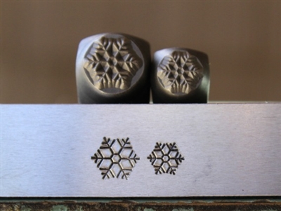 Brand New Supply Guy Design - 8mm and 6mm Snowflake Metal Design 2 Stamp Set - SGCH-258257