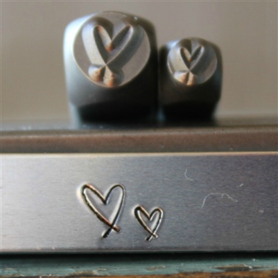 Brand New Supply Guy Design - 5mm and 3mm Heart Crisscross Metal Design 2 Stamp Set - SGCH-264265