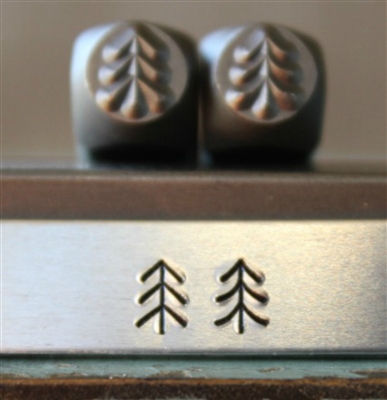 Brand New Supply Guy Design - 5mm Simple Pine Tree Metal Design 2 Stamp Set - SGCH-278279