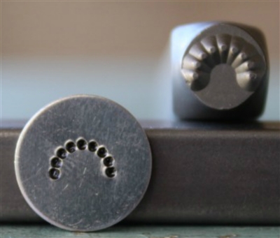 Brand New Supply Guy Design - 6mm Half Circle of Dots Metal Design Stamp - SGCH-285