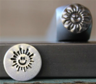 Brand New Supply Guy Design - 8mm Smiley Face Sun Metal Design Stamp - SGCH-287