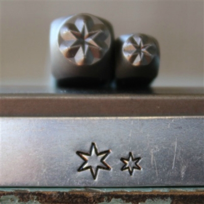 Brand New Supply Guy Design - 5mm and 3mm Six Point Star Metal Design 2 Stamp Set - SGCH-294295