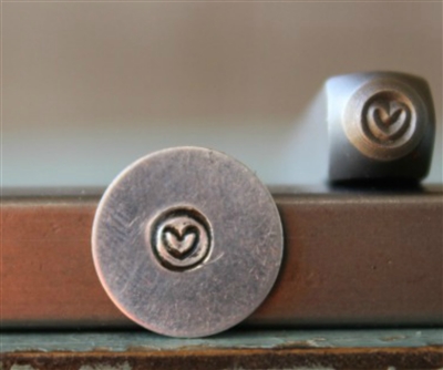 A Supply Guy Design - Heart Circle Metal Design Stamp - SGCH-296