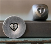A Supply Guy Design - Heart Keyhole Metal Design Stamp - SGCH-312