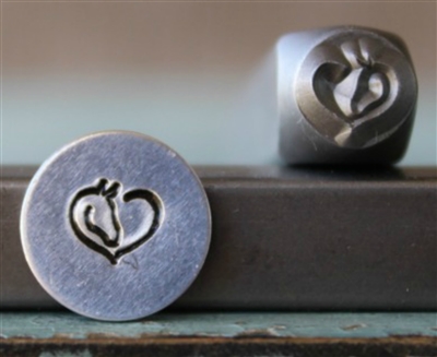 A Supply Guy Design - Horse Heart Metal Design Stamp - SGCH-314