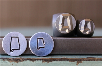 Brand New Supply Guy Design - Alabama US State Metal Design Punch 2 Stamp Set - SGCH-323AL