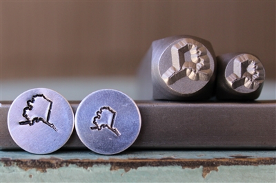 Brand New Supply Guy Design - Alaska US State Metal Design Punch 2 Stamp Set - SGCH-324AK