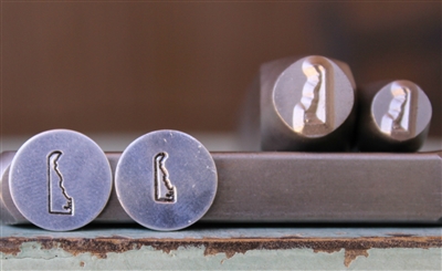 Brand New Supply Guy Design - Delaware US State Metal Design Punch 2 Stamp Set - SGCH-330DE