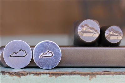 Brand New Supply Guy Design - Kentucky US State Metal Design Punch 2 Stamp Set - SGCH-339KY