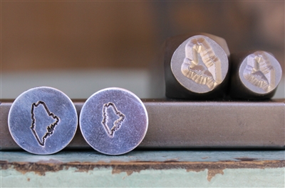 Brand New Supply Guy Design - Maine US State Metal Design Punch 2 Stamp Set - SGCH-341ME