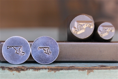 Brand New Supply Guy Design - Maryland US State Metal Design Punch 2 Stamp Set - SGCH-342MD
