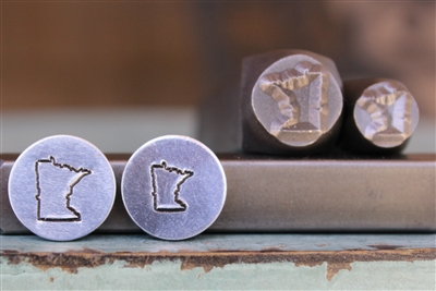 Brand New Supply Guy Design - Minnesota US State Metal Design Punch 2 Stamp Set - SGCH-345MN