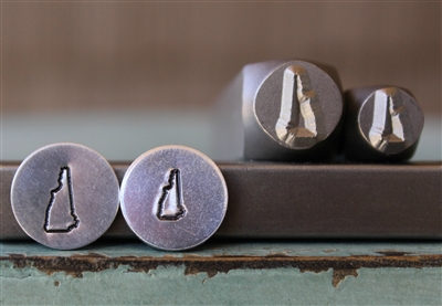 Brand New Supply Guy Design - New Hampshire US State Metal Design Punch 2 Stamp Set - SGCH-351NH