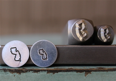 Brand New Supply Guy Design - New Jersey US State Metal Design Punch 2 Stamp Set - SGCH-352NJ