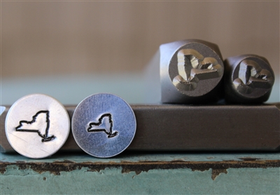 Brand New Supply Guy Design - New York US State Metal Design Punch 2 Stamp Set - SGCH-354NY
