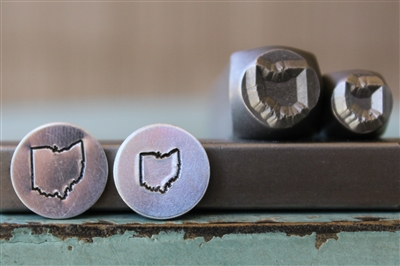 Brand New Supply Guy Design - Ohio US State Metal Design Punch 2 Stamp Set - SGCH-357OH