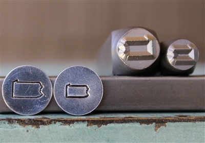 Brand New Supply Guy Design - Pennsylvania US State Metal Design Punch 2 Stamp Set - SGCH-360PA