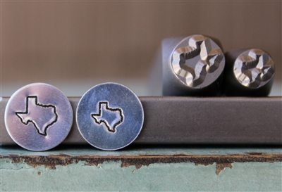 Brand New Supply Guy Design - Texas US State Metal Design Punch 2 Stamp Set - SGCH-365TX