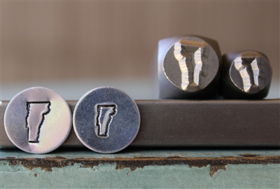 Brand New Supply Guy Design - Vermont US State Metal Design Punch 2 Stamp Set - SGCH-367VT