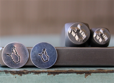 Brand New Supply Guy Design - West Virginia US State Metal Design Punch 2 Stamp Set - SGCH-370WV