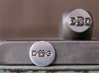 A Supply Guy Design - Dog Word with Dog Paw Metal Design Stamp - SGCH-398