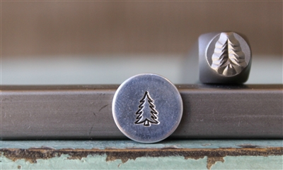 A Supply Guy Design - Wilderness Pine Tree Metal Design Stamp - SGCH-405