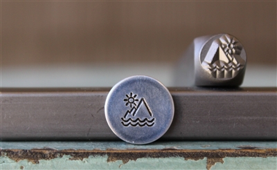 A Supply Guy Design - Mountain Scene Metal Design Stamp - SGCH-406