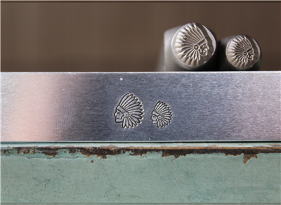 A Supply Guy Design - 6mm and 8mm Indian Chief Head Metal Design 2 Stamp Set - SGCH-421422