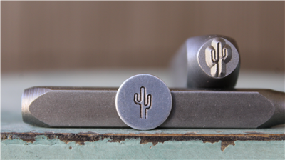 A Supply Guy Design - 7mm Southwest Cactus Metal Design Stamp - SGCH-429
