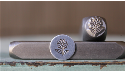 A Supply Guy Design - 8mm Daisy Flower Metal Design Stamp - SGCH-433