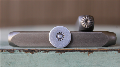 A Supply Guy Design - 5mm Sun with Dark Rays Metal Design Stamp - SGCH-435