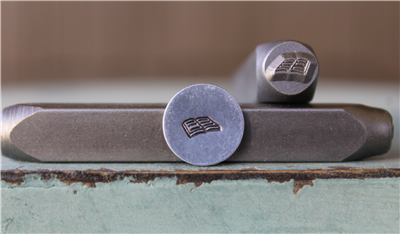 A Supply Guy Design - 6mm Open Book Metal Design Stamp - SGCH-436