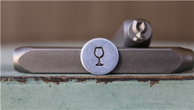 A Supply Guy Design - 6mm Wine Glass Metal Design Stamp - SGCH-439