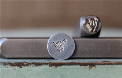 A Supply Guy Design - Hang Loose Symbol Metal Design Stamp - SGCH-451