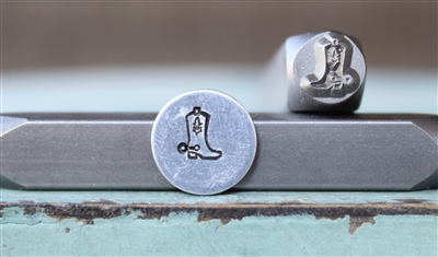 Brand New Supply Guy Design - 6mm Cowboy Boot (right facing) Metal Design Stamp - SGCH-471