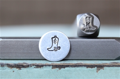 Brand New Supply Guy Design - 6mm Cowboy Boot (left facing) Metal Design Stamp - SGCH-472