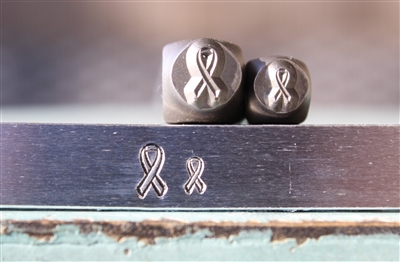 Brand New Supply Guy Design - 4mm/6mm Breast Cancer Awareness Ribbon Metal Design 2 Stamp Set - SGCH-485486